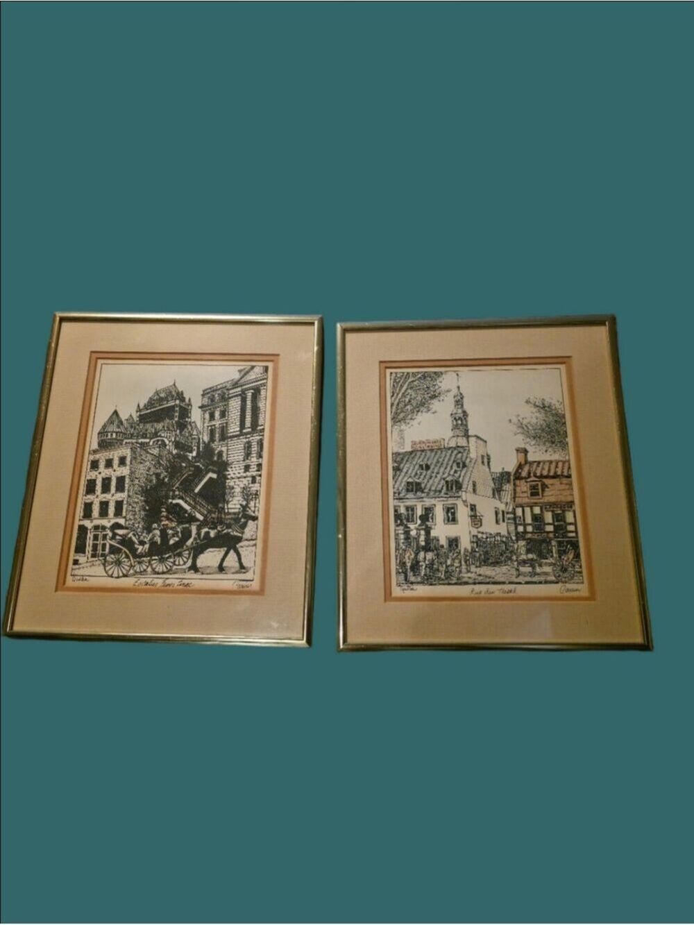 4/$97 Deal! Vintage Art -Quebec Artist - Set of 2